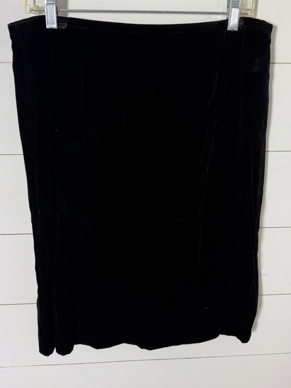 Vintage Ann Taylor Black Velvet Pencil Skirt